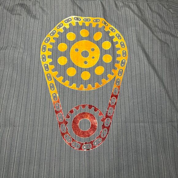 AmeriPride Services SofTuf Mechanic Button-up RGT‎ Sprocket Design Men's: Large - Picture 2 of 5